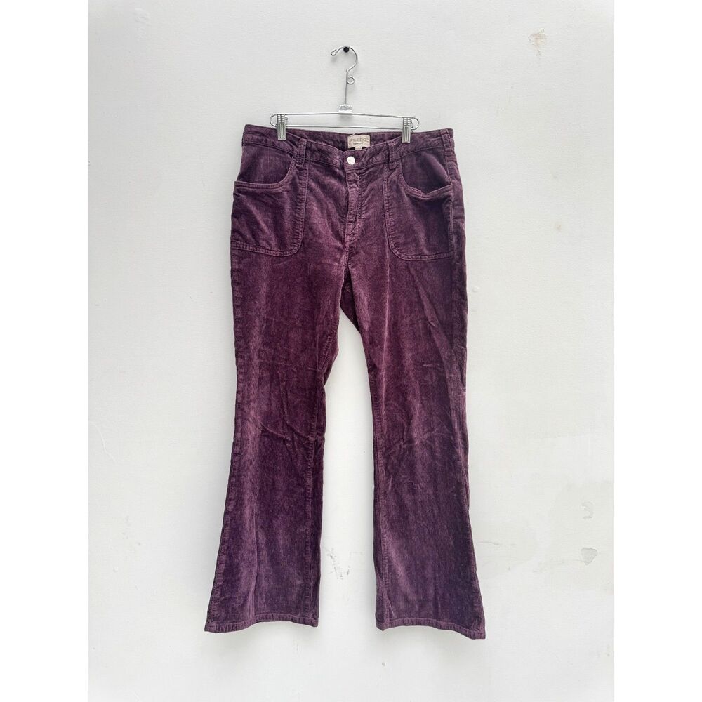 Pilcro Anthropologie Purple Corduroy Flare Pants Size 32 — Wide Wale Boho